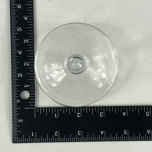 Clear Coupe Cocktail Glasses Set of 3 Vintage Shallow Bowl Stemware 4.5" - Picture 5 of 5